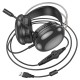 Дротові навушники HOCO W109 Plus Rich channel gaming headphones RGB USB Black